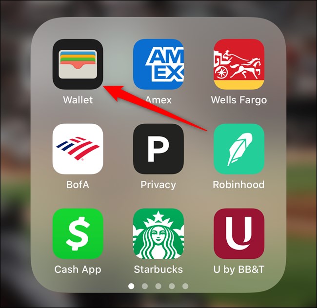Aplicativo Apple iPhone Select Wallet