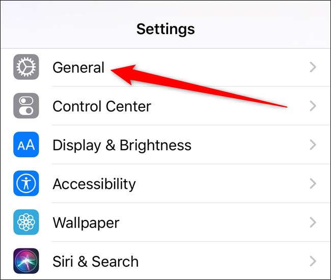 Opção geral da Apple iPhone Tap