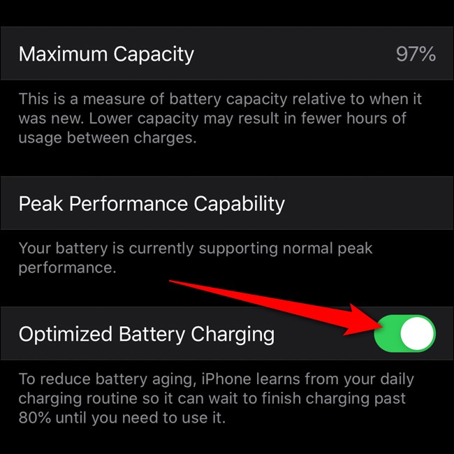 Carregamento de bateria otimizado para Apple iPhone