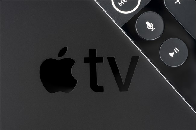 Logotipo da Apple TV com controle remoto