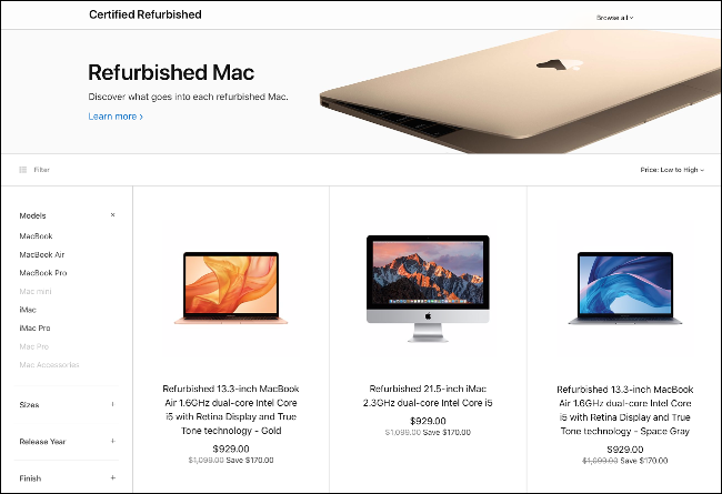 A Apple Reformado Mac Store.