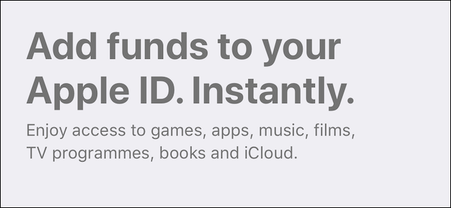 Adicionando fundos ao seu ID Apple