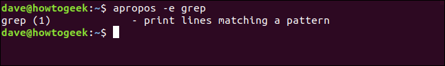 resultados para apropos -e grep em uma janela de terminal