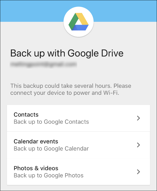 O aplicativo Google Drive para iPhone.