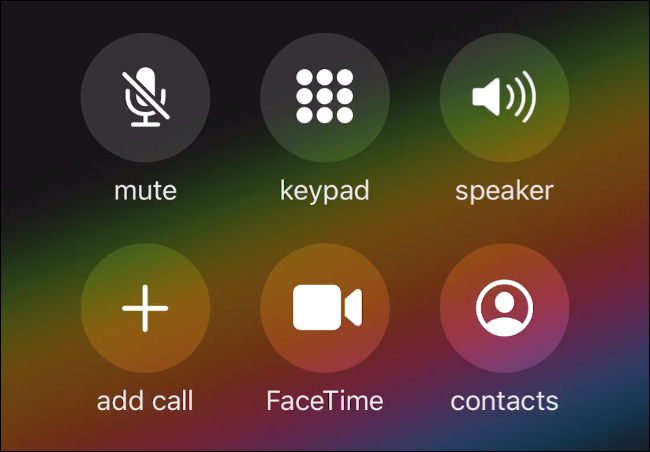 A tela de chamada no iOS 13.