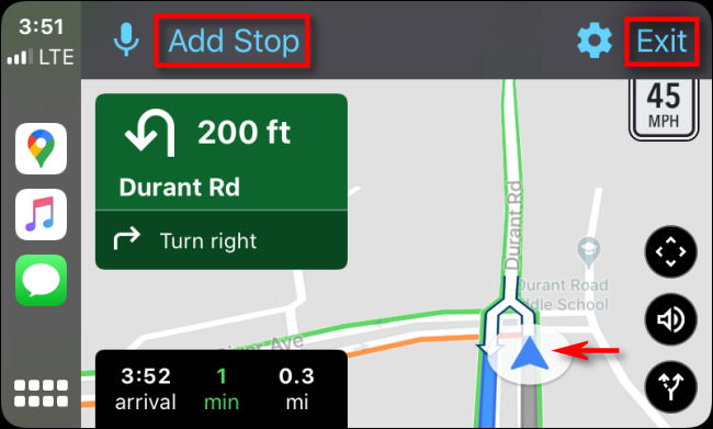 Siga as instruções passo a passo no Google Maps no CarPlay através do iPhone.