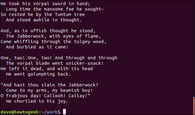 conteúdo de poem1.txt e poem2.txt em uma janela de terminal