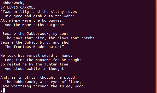 conteúdo de poem1.txt e poem2.txt em menos em uma janela de terminal