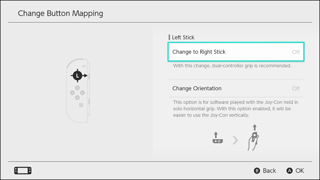 Alterar a orientação do Joy-Con no Nintendo Switch