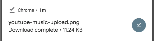 notificação completa de download do Chrome para Android
