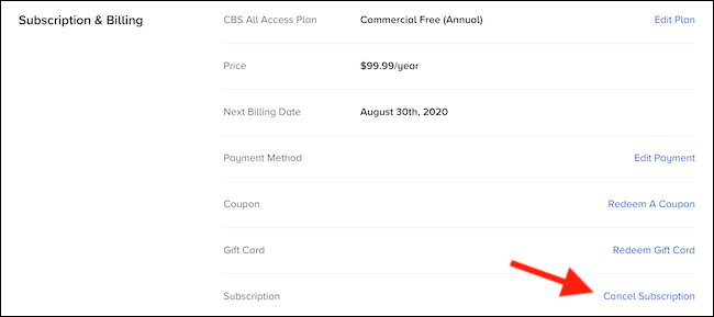 Clique no link "Cancelar assinatura" na seção "Assinatura e faturamento"