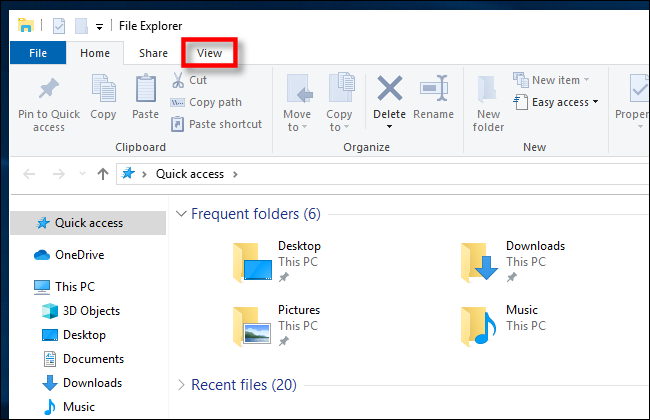 Clique em Exibir no Explorador de Arquivos do Windows 10