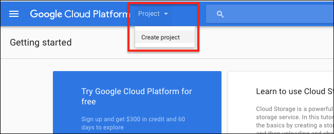 cloud-console-create-project
