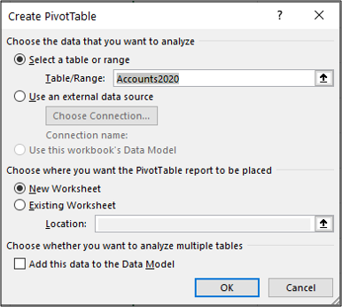 Crie uma tabela dinâmica no Excel