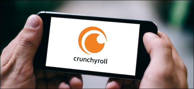 Logotipo da Crunchyroll em um smartphone