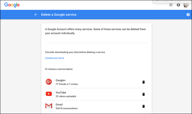 delete-google-service-gmail