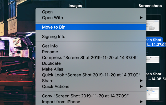 Exclua capturas de tela da área de trabalho do Mac para melhorar o desempenho