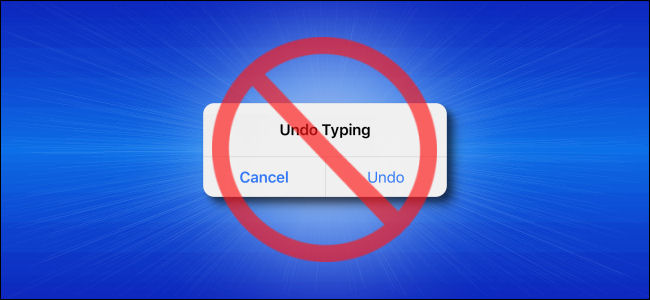 Desfazer pop-up de digitação em um iPhone com um símbolo de cancelamento sobre ele