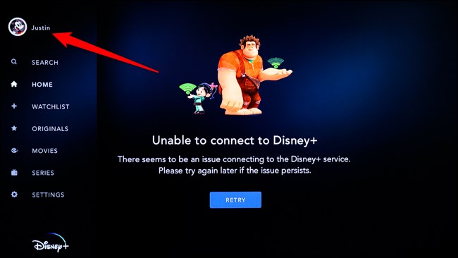 Disney + Smart TV Clique no Avatar