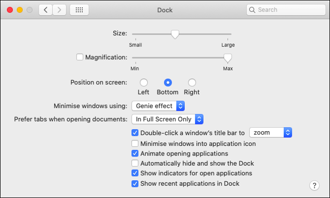 Personalize o comportamento do Dock no macOS