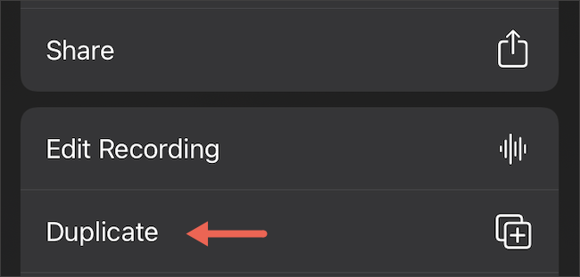 Duplique um memo de voz no iPhone