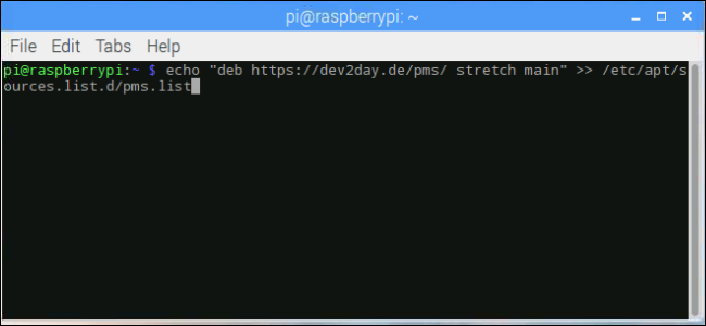 Janela do terminal RaspberryPi