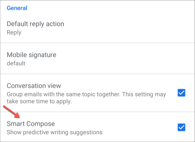 Toque na caixa de seleção ao lado de "Composição inteligente".
