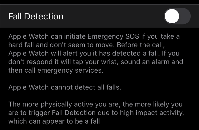 Ativar detecção de queda no Apple Watch