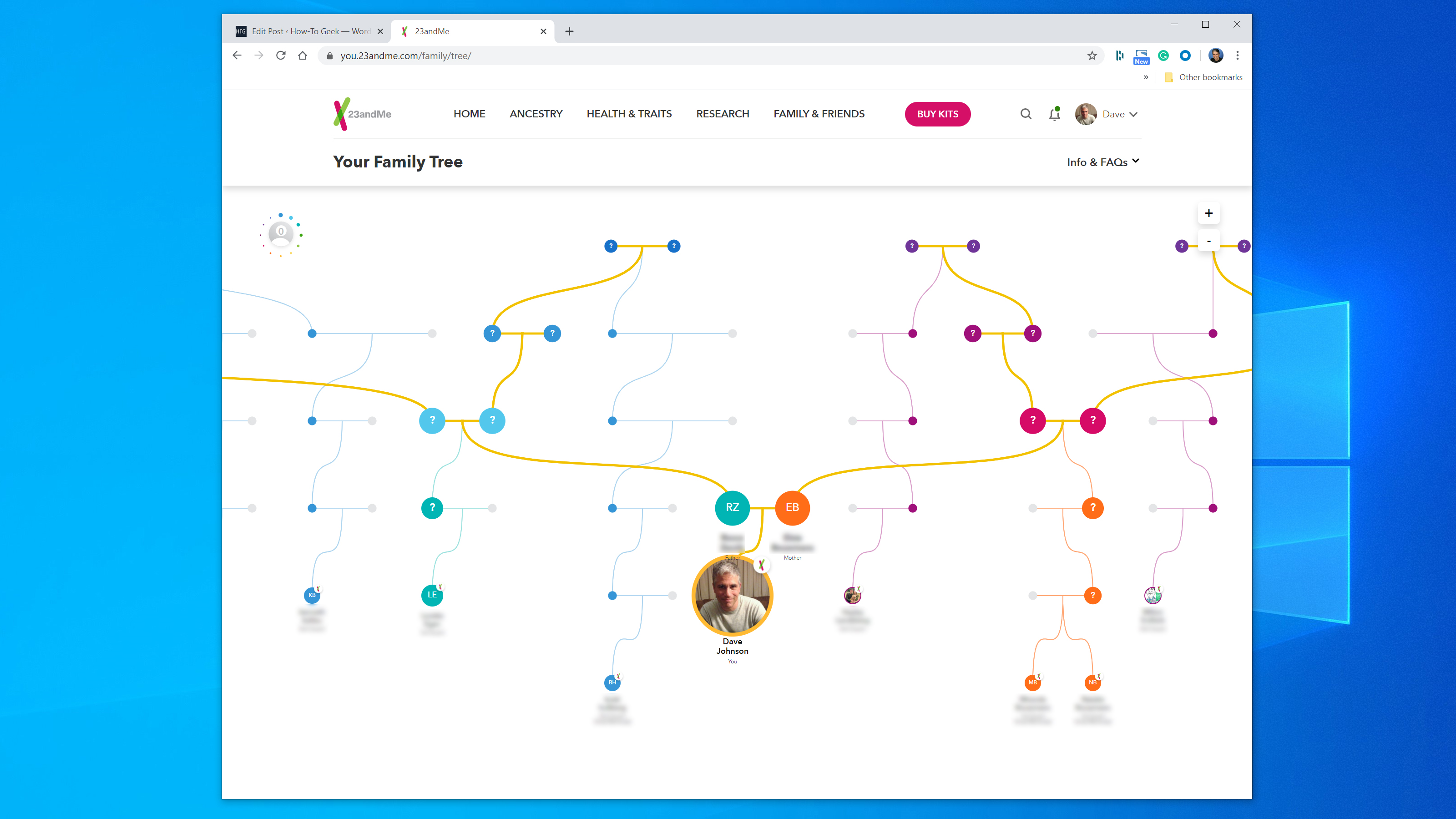 Árvore genealógica 23andMe