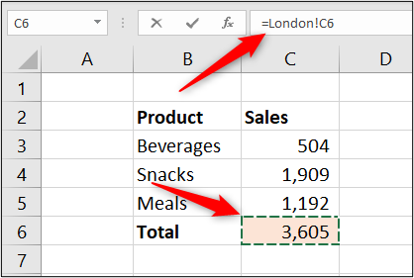 Fórmula do Excel para sincronizar células