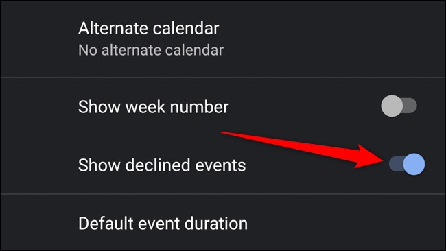Desativar Google Agenda Celular Mostrar eventos recusados