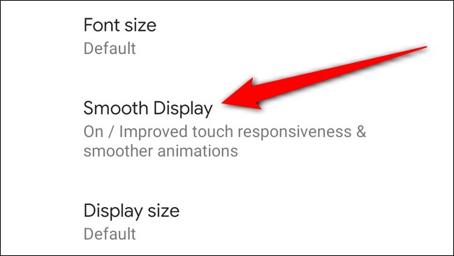 Google Pixel 4 Click Smooth Display