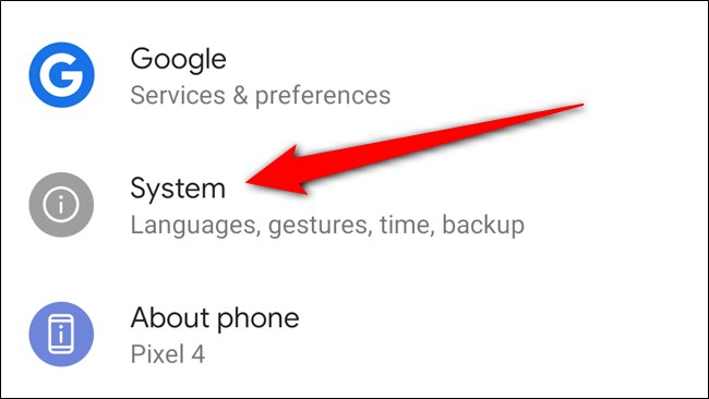 Sistema de seleção do Google Pixel 4