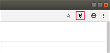 Ícone GNOME na barra de ferramentas do Chrome