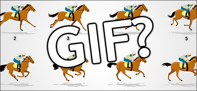 Banner GIF com quadros individuais da animação de corrida de um cavalo.