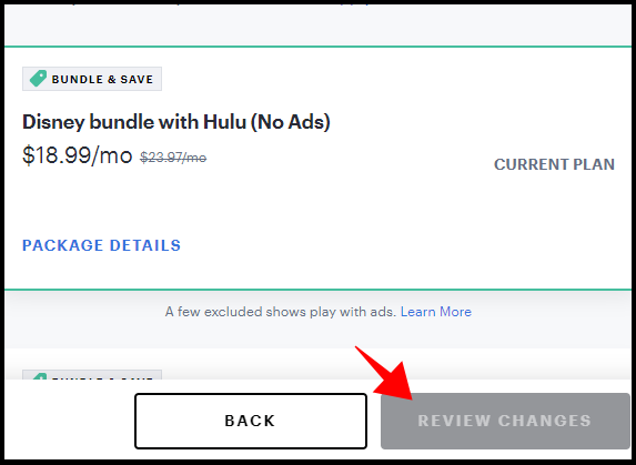 Alterações de revisão do Hulu