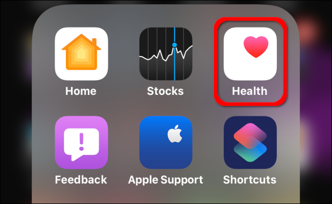 Toque em "Saúde" no seu iPhone.