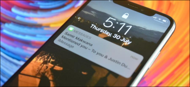 Notificação do iPhone para menção ao iMessage em um tópico de grupo