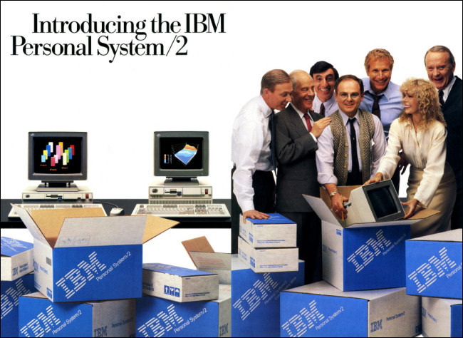 Um anúncio do IBM OS / 2 em uma revista.