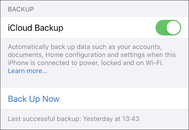 Ative a opção "Backup do iCloud" em "Configurações" do iOS.