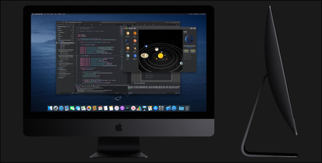 Um monitor Apple iMac Pro.
