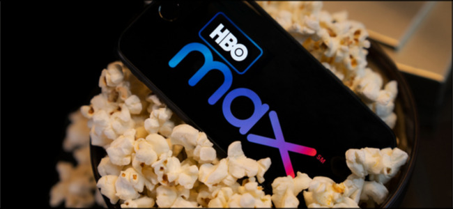 HBO Max em uma tigela de pipoca