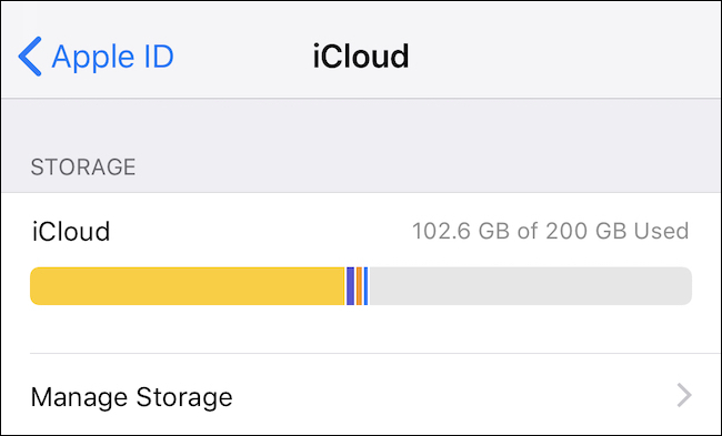 Verifique o uso do iCloud