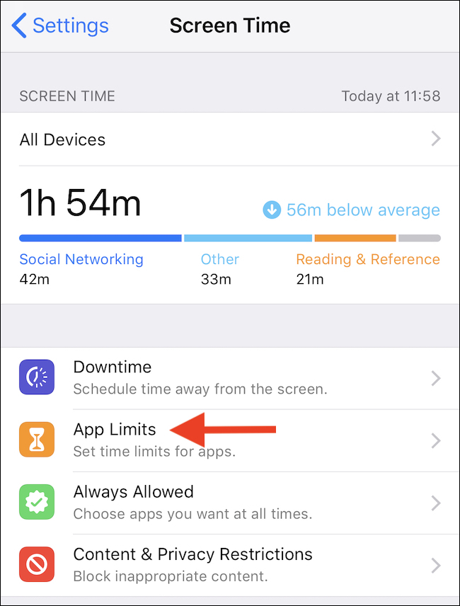 Tap App Limits