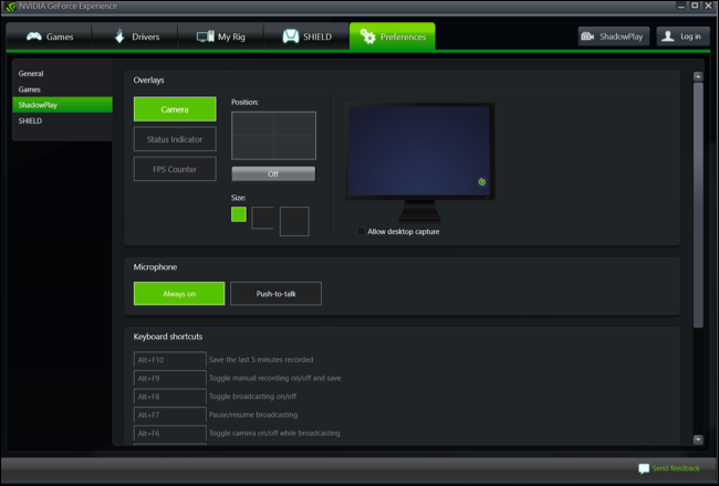 nvidia experience screen recorder