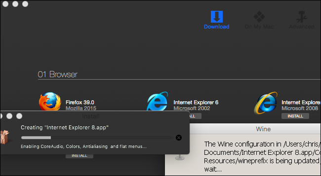 wine on yosemite mac and steam for windows