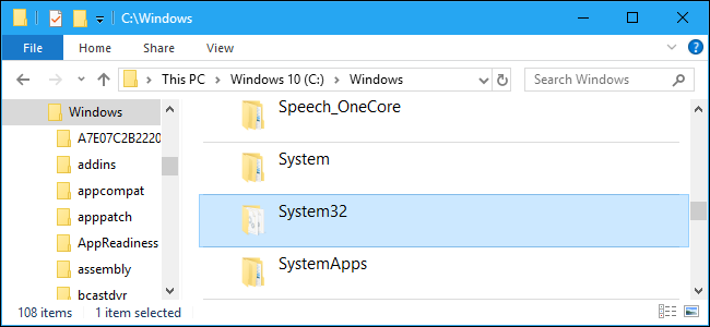 Как восстановить папку system32 windows 10