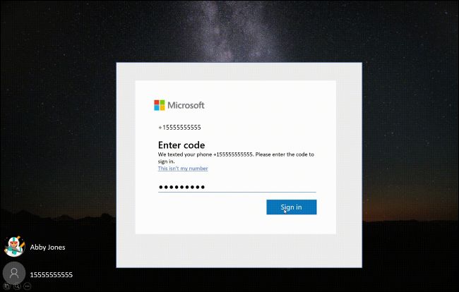 Caixa de diálogo de redefinição do PIN na tela de boas-vindas do Windows