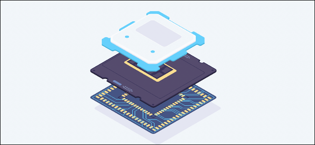 CPU dividida em partes diferentes