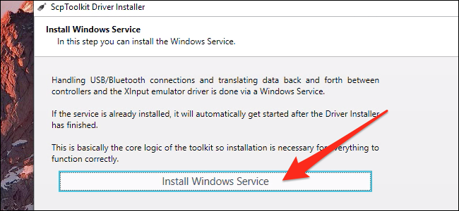 Instale o serviço Windows